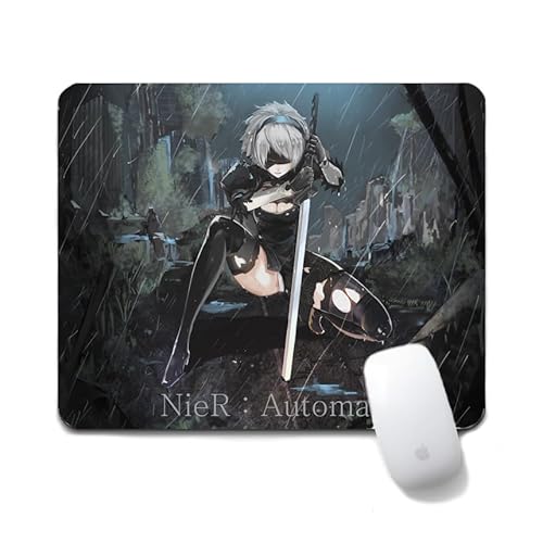Flyshun Yorha No. 2 Type B Anime Mausmatte 20x24cm - Quadratisches Mousepad (7.8x9.4 Zoll) mit Rutschfester Basis für Gamer & Büro (Type B 12) von Flyshun