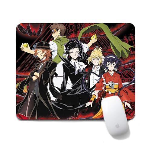 Flyshun dazai osamu Anime Mausmatte 20x24cm - Quadratisches Mousepad (7.8x9.4 Zoll) mit Rutschfester Basis für Gamer & Büro (Group Photo 4) von Flyshun