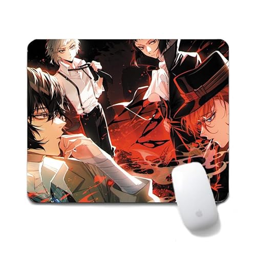 Flyshun dazai osamu Anime Mausmatte 20x24cm - Quadratisches Mousepad (7.8x9.4 Zoll) mit Rutschfester Basis für Gamer & Büro (Group Photo 5) von Flyshun
