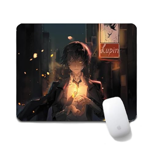 Flyshun dazai osamu Anime Mausmatte 20x24cm - Quadratisches Mousepad (7.8x9.4 Zoll) mit Rutschfester Basis für Gamer & Büro (Nakahara Chuya) von Flyshun