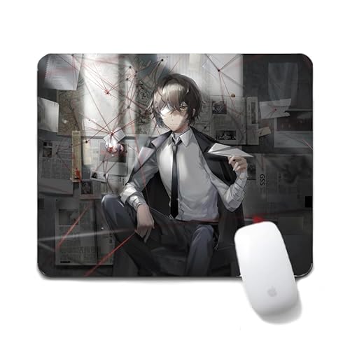 Flyshun dazai osamu Anime Mausmatte 20x24cm - Quadratisches Mousepad (7.8x9.4 Zoll) mit Rutschfester Basis für Gamer & Büro (dazai osamu) von Flyshun