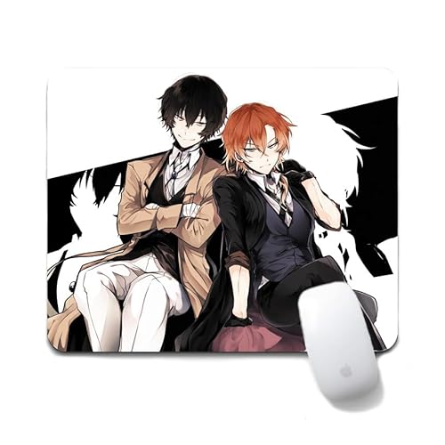 Flyshun dazai osamu Anime Mausmatte 20x24cm - Quadratisches Mousepad (7.8x9.4 Zoll) mit Rutschfester Basis für Gamer & Büro (dazai osamu Nakahara Chuya 1) von Flyshun