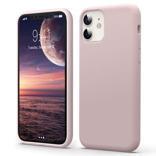 Flyzoo Flüssige Silikon Case Kompatibel mit iPhone 11 Hülle (6,1"), Kratzfest & Anti-fingerabdruck Handyhülle mit Rundumschutz: 4-Schicht Schutzhülle, Erhöhter Rand für Bildschirm & Kamera, Rosa von Flyzoo
