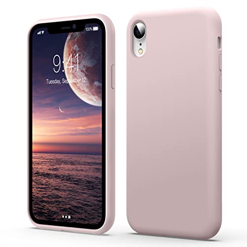 Flyzoo Flüssige Silikon Case Kompatibel mit iPhone XR Hülle (6,1"), Kratzfest & Anti-fingerabdruck Handyhülle mit Rundumschutz: 4-Schicht Schutzhülle, Erhöhter Rand für Bildschirm & Kamera, Rosa von Flyzoo