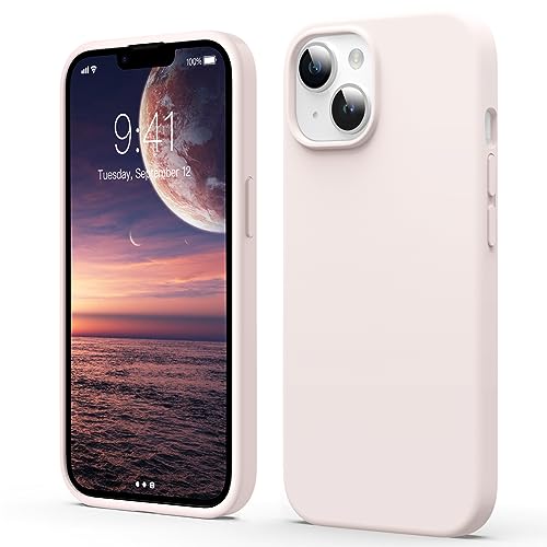 Flyzoo Flüssige Silikon Case für iPhone 15 Plus Hülle (6,7''), Kratzfest & Anti-fingerabdruck Handyhülle mit Rundumschutz: 4-Schicht Schutzhülle, Erhöhter Rand für Bildschirm & Kamera, Rosa von Flyzoo