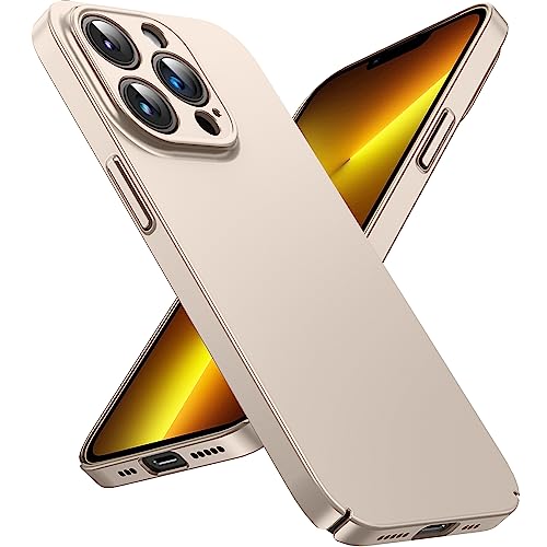 Flyzoo OriginalFit Ultra Dünn Hülle für iPhone 13 Pro 6.1'', Handyhülle Robuste Schutzhülle mit Voll Kameraschutz & Anti-Kratzer & Anti-Fingerabdruck, Slim Leicht Hart Matte Case Cover, Gold Flyzoo OriginalFit Ultra Dünn Hülle für iPhone 13 Pro 6.1'', Handyhülle Robuste Schutzhülle mit Voll Kameraschutz & Anti-Kratzer & Anti-Fingerabdruck, Slim Leicht Hart Matte Case Cover, Gold von Flyzoo