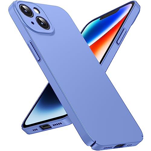 Flyzoo OriginalFit Ultra Dünn Hülle für iPhone 14 6.1'', Handyhülle Robuste Schutzhülle mit Voll Kameraschutz & Anti-Kratzer & Anti-Fingerabdruck, Slim Leicht Hart Matte Case Cover, Hellblau Flyzoo OriginalFit Ultra Dünn Hülle für iPhone 14 6.1'', Handyhülle Robuste Schutzhülle mit Voll Kameraschutz & Anti-Kratzer & Anti-Fingerabdruck, Slim Leicht Hart Matte Case Cover, Hellblau von Flyzoo
