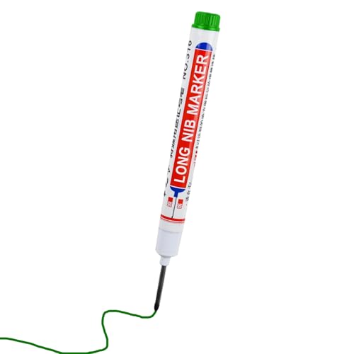 Fmzrbnih Tieflochmarker – Feinspitzer, Tischlerwerkzeug | Wasserfester, Schnelltrocknender Langspitzer, Mehrzweck-Inspektionsmarker Für Möbel, Holzbearbeitung, Schweißen (Schwarz, Rot, Blau, Grün) von Fmzrbnih