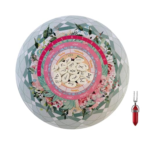 Fmzrbnih Wahrsagematte – Runde Pendelmatte, Bequemes Wahrsagerpad | Multifunctional Multipurpose Einfaches, Tragbares, Rundes Mauspad, Schwarze Katze, Astrologie-Pendelmatten Für Wahrsager (21,6 cm) von Fmzrbnih