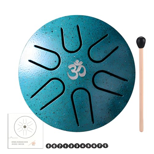 Zungentrommel - Kleines Stahltrommelinstrument 6 Ton, Percussion Meditation Drum | 3-Zoll-Schallstahl-Zungen-Trommelkit, Melodie-Stahltrommel, Handpan-Trommel Sorgefreie Trommel Für Erwachsene Kinder, Zungentrommel - Kleines Stahltrommelinstrument 6 Ton, Percussion Meditation Drum | 3-Zoll-Schallstahl-Zungen-Trommelkit, Melodie-Stahltrommel, Handpan-Trommel Sorgefreie Trommel Für Erwachsene Kinder, von Fmzrbnih