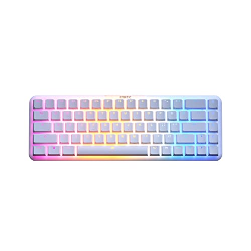 FNATIC STREAK65 LP White | Compact RGB Gaming Mechanical Keyboard | Fnatic Speed Switches | PBT Doubleshot Keycaps 65% Layout (60 65 Percent) Low Profile Esports Keyboard (US ANSI Layout, QWERTY) von Fnatic