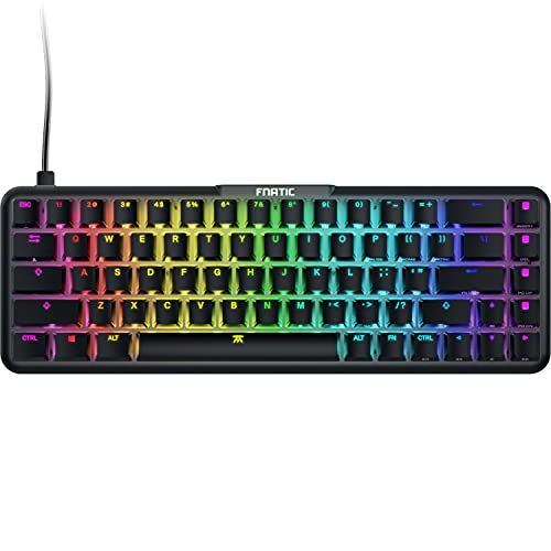 Fnatic Gear | STREAK65 | mechanische Gaming-Tastatur mit LED RGB-Hintergrundbeleuchtung Speed Silver-Schalter - kleine, kompakte und tragbare Tastaturbelegung (65%) (US-Layout; QWERTY) von Fnatic
