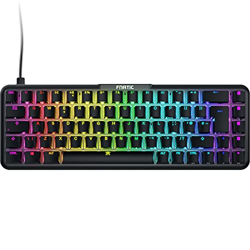 Fnatic Gear | STREAK65 | mechanische Gaming-Tastatur mit LED RGB-Hintergrundbeleuchtung Speed Silver-Schalter - kleine, kompakte und tragbare Tastaturbelegung (65%) (UK-Layout; QWERTY) von Fnatic