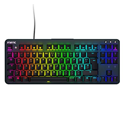 Fnatic Gear | miniSTREAK | mechanische Gaming-Tastatur mit LED RGB-Hintergrundbeleuchtung - Speed Silver-Schalter - kleine, kompakte TKL-Tastaturbelegung für Profi-E-Sportler (DE-Layout, QWERTZ) von Fnatic