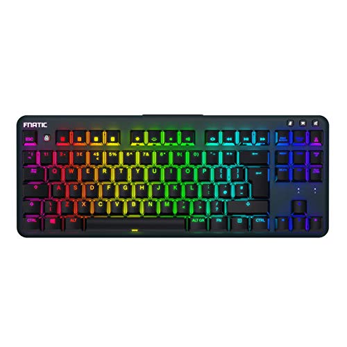 Fnatic Gear | miniSTREAK | mechanische Gaming-Tastatur mit LED RGB-Hintergrundbeleuchtung - Speed Silver-Schalter - kleine, kompakte TKL-Tastaturbelegung für Profi-E-Sportler (UK-Layout, QWERTY) von Fnatic