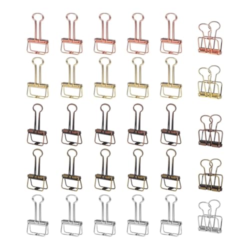Fnfhsa 30er-Packung Binderklammern Aus Metalldraht - Hohle Büroklammern für Papierkram, Basteln, Nähen, Büro- und Schulbedarf Fnfhsa 30er-Packung Binderklammern Aus Metalldraht - Hohle Büroklammern für Papierkram, Basteln, Nähen, Büro- und Schulbedarf von Fnfhsa