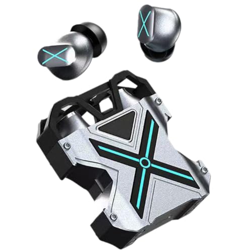 Fnfhsa Bluetooth-Kompatible Ohrhörer in-Ear-Geräuschunterdrückung Mechanischer Stil Kabellose E-Sport-Gaming-Headsets Silber Fnfhsa Bluetooth-Kompatible Ohrhörer in-Ear-Geräuschunterdrückung Mechanischer Stil Kabellose E-Sport-Gaming-Headsets Silber von Fnfhsa