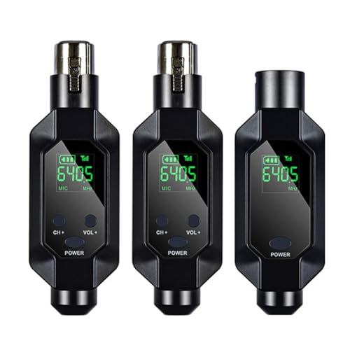 Fnfhsa Drahtloser Mikrofonkonverter XLR Sender und Empfänger für Dynamisches Mikrofon Gitarrenempfänger Übertragungsadapter von Fnfhsa