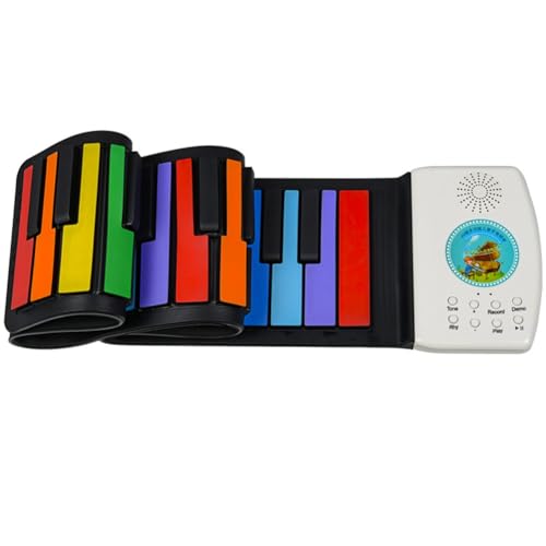 Fnfhsa Elektronisches Handklavier mit 49 Tasten, Tragbare Tastatur, Weiches Klavier Aus Silikon, Bluetooth-Kompatibel, Kindergeschenk, Mehrfarbig Fnfhsa Elektronisches Handklavier mit 49 Tasten, Tragbare Tastatur, Weiches Klavier Aus Silikon, Bluetooth-Kompatibel, Kindergeschenk, Mehrfarbig von Fnfhsa