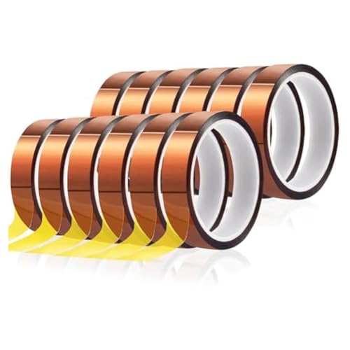 Fnfhsa Heizband für Sublimationstransfer, Hitzebeständig, Transferklebeband, Thermisch, Keine Rückstände, 12 Rollen 20 mm X 33 M (108 Fuß) von Fnfhsa