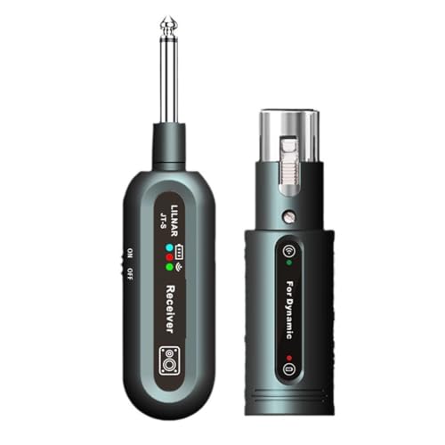 Fnfhsa Kabelloser XLR-Mikrofonsender-Empfänger, 2,4 GHz, Kabelloser Mikrofonadapter für Dynamische Mikrofone, Audio-Mixer-Mikrofon Fnfhsa Kabelloser XLR-Mikrofonsender-Empfänger, 2,4 GHz, Kabelloser Mikrofonadapter für Dynamische Mikrofone, Audio-Mixer-Mikrofon von Fnfhsa