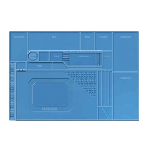 Fnfhsa Magnetisches Silikonpad Zur Reparatur Von Handy- und Computer-Motherboards mit Schraubenpositionierungs-Reparaturmatte, Blau von Fnfhsa