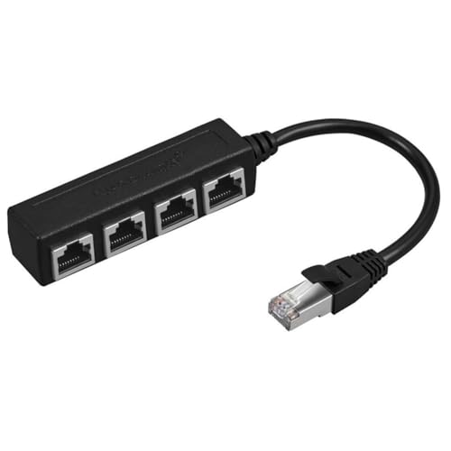 Fnfhsa RJ45 Ethernet Splitter Netzwerkkabeladapter 1 zu 4 RJ45 LAN Ethernet-Steckverbinderadapter für Netzwerkerweiterung Fnfhsa RJ45 Ethernet Splitter Netzwerkkabeladapter 1 zu 4 RJ45 LAN Ethernet-Steckverbinderadapter für Netzwerkerweiterung von Fnfhsa