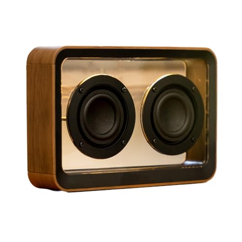 Fnfhsa Retro-Bluetooth-Lautsprecher, Transparent, Verbindung, Stereo-Bluetooth-Soundbar, Kabelloser MP3-Musik-Player mit Nachtlicht B von Fnfhsa