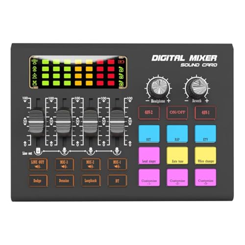 Fnfhsa SX10 Mixer Live-Soundkarte Mobile Computerspielaufzeichnung Live-Mikrofon Karaoke-Instrument Dedizierte Audiokonsole von Fnfhsa
