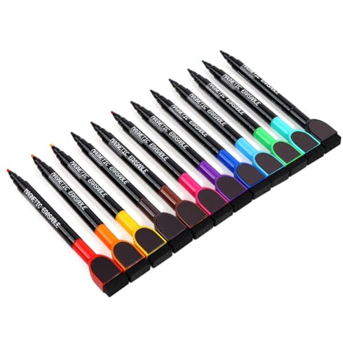 Fnfhsa Trocken Abwischbare Marker, Magnetischer Trocken Abwischbarer Marker mit Spitze, Trocken Abwischbarer Whiteboardmarker, Whiteboardmarker mit Radiergummi von Fnfhsa
