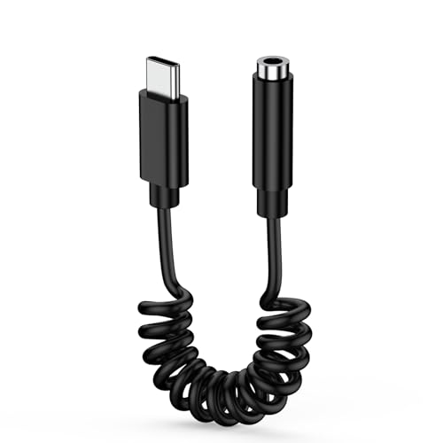 Coiled USB C to 3.5mm Jack Adapter, Retractable Type C to Headphone Adapter Aux Digital Audio Adapter for Samsung Galaxy S25 Ultra S24 S23 S22 S21 A56 5G A55 A36 A35 A34 A25 A16 iPhone 16 15 Pro Max Coiled USB C to 3.5mm Jack Adapter, Retractable Type C to Headphone Adapter Aux Digital Audio Adapter for Samsung Galaxy S25 Ultra S24 S23 S22 S21 A56 5G A55 A36 A35 A34 A25 A16 iPhone 16 15 Pro Max von FoBrown