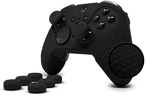 Foamy Lizard Elite Series 2 Noppengriff-Schutzfolie für Xbox One Elite Series 2 Controller (nicht für Serie X/S/Elite 1), schweißfreies Silikon mit flachen Anti-Rutsch-Stollen + 8 QSX-Elite von Foamy Lizard