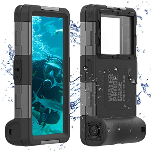 FocRelaxer IPX8 wasserdichte Handyhülle Tauche Universal Unterwasser Wasserfeste Handy Tasche Schwimmen Wasserschutzhülle für iPhone 15 13 11 Pro Samsung S24 S23 S21 Huawei Google OnePlus Xiaomi LG von FocRelaxer