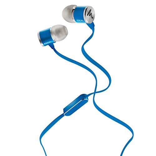 Focal Spark In-Ear Kopfhörer (mit Mikrofon und Fernbedienung, Anti-Tangle-Kabel, leichtgewichtig mit 14 g) Kobaltblau von Focal