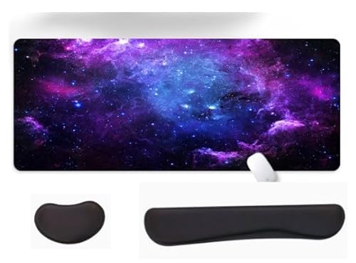 Focenat Gaming Mauspad XXL 900 x 400 mm, Deskmat Große,rutschfeste Mouse Pad, Mousepad Anime Starry, Schreibtischmatte für Tastatur und Maus, Desk Mat mit Fransenfreie Ränder für Home Office Focenat Gaming Mauspad XXL 900 x 400 mm, Deskmat Große,rutschfeste Mouse Pad, Mousepad Anime Starry, Schreibtischmatte für Tastatur und Maus, Desk Mat mit Fransenfreie Ränder für Home Office von Focenat