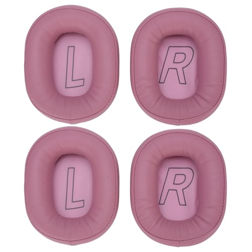 2 Paar Ersatz-Ohrpolster für Hecate-Kopfhörer, Bequeme Ohrpolster aus Proteinleder mit hoher Dichte und Gedächtnisschaum, geräuschisolierende Ohrpolster für Headset (PINK) von Focket