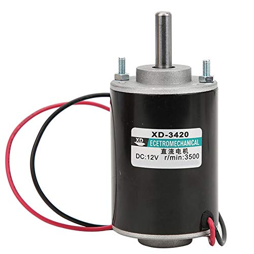 Motor, 30W Elektromotor, XD-3420 12 / 24V CW/CCW Permanentmagnet DC-Motor High Speed 3000 / 6000rpm, geringe Wärmeentwicklung und hohe Tragfähigkeit für Schleifmaschine Kleine Schneidbank, etc (12 V) von Focket