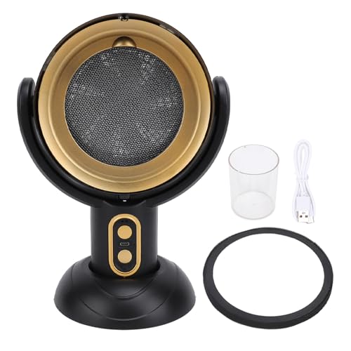 Tragbare Dunstabzugshaube, Wiederaufladbare Negativ-Ionen-Desktop-Dunstabzugshaube mit 2 Geschwindigkeiten, Geräuscharmer, Abnehmbarer Aluminiumfilter-Ölbox, K (GOLD) von Focket