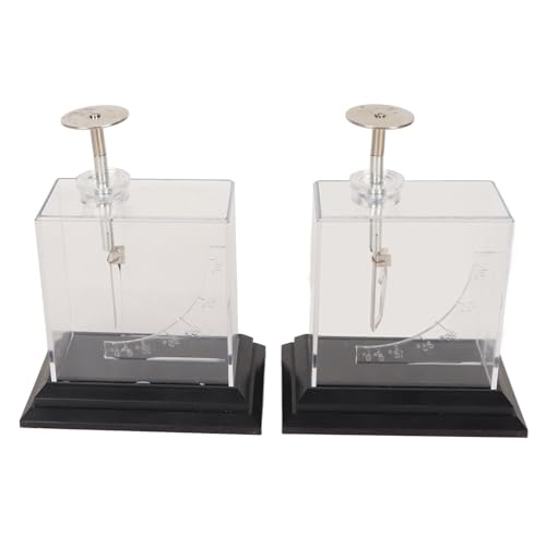 2 Stück Folien Elektrometer, Kompaktes Folien Elektroskop mit Winkelmesser, Ausrüstung für Physik Experimente der Mittelstufe, Praktische Lehrmittel für Physik 2 Stück Folien Elektrometer, Kompaktes Folien Elektroskop mit Winkelmesser, Ausrüstung für Physik Experimente der Mittelstufe, Praktische Lehrmittel für Physik von Fockety