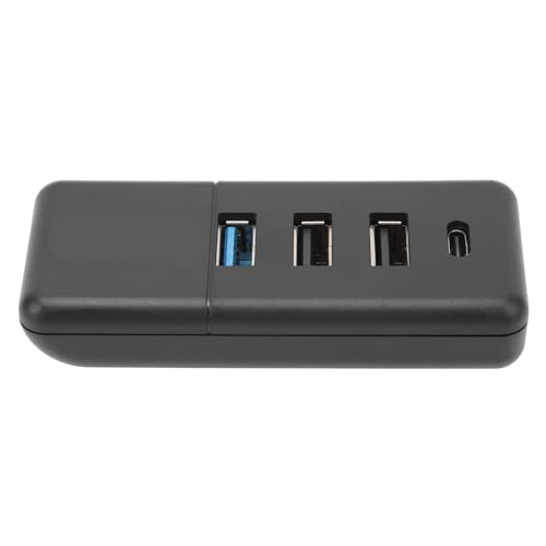 Auto-USB-Hub, 4-in-1 4-Port-USB-Hub-Splitter mit 3 USB-A- und 1 Typ-C-Anschluss, für Model Y Model 3 2021+, Kompakte Handschuhfach-USB-Dockingstation für das Armaturenbrett Im von Fockety