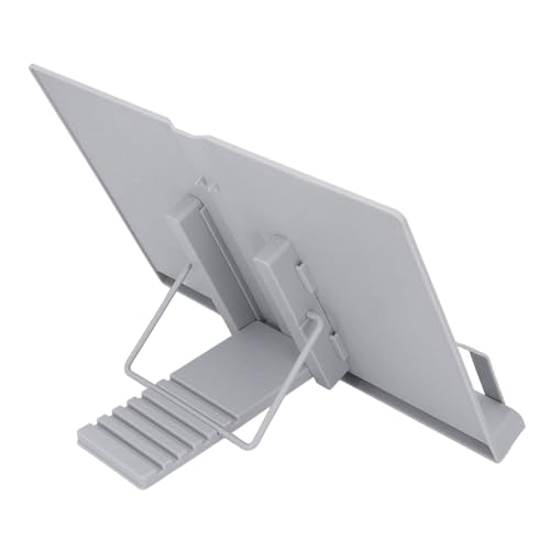 Buchständer, Hanghs Ergonomischer Verstellbarer Desktop-Dokumentenhalter, Leseständer, Multifunktionaler Schreibtisch-Buchhalter, Faltbarer Desktop-Riser ABS für Tablet, (GRAY) von Fockety