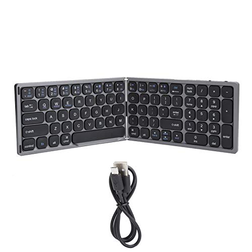 CUYT Falttastatur, Tastaturtastatur Ultradünne Tastatur für IOS/Android/Windows(Iron Gray, Pisa Leaning Tower Type) von Fockety