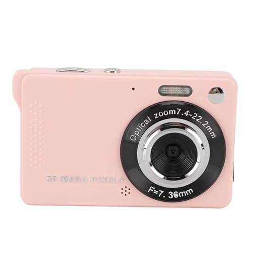 Digital Kamera, FHD 1080P 50MP Autofokus Vlogging-Kamera mit 16x Zoom, 2,8 Zoll LCD-Bildschirm, LED-Taschenlampe & 750mAh Akku, Kompakt Kamera für Kinder, Erwachsene, Jugendliche von Fockety