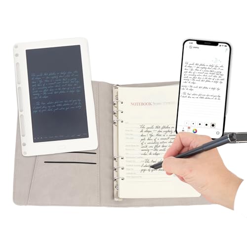 Digital Smart Pen Notebook und Schreibboard -Set, Digitales Notizbuch mit Smart Pen mit Echtzeitsynchronisierung Zum Digitalisieren, Speichern und Freigeben von Papiernoten (Black) von Fockety