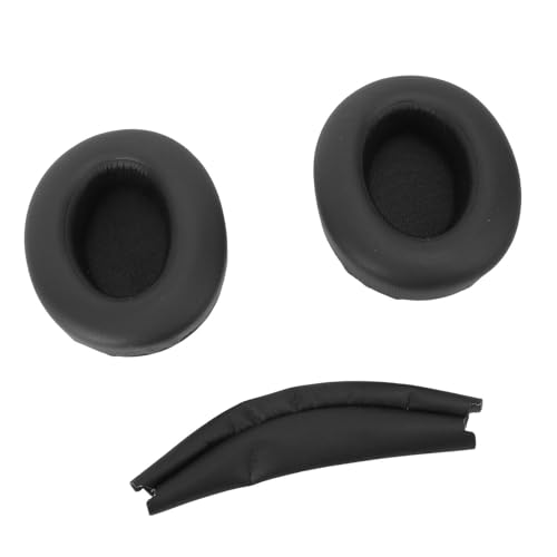 Ersatz -Ohrpolster, Speicherschaumgeräusch -Isolierung Einfache Installation Ohrkissen mit Proteinleder -Schwamm -Stirnbandabdeckung für WH XB910N Kopfhörer (Black) von Fockety