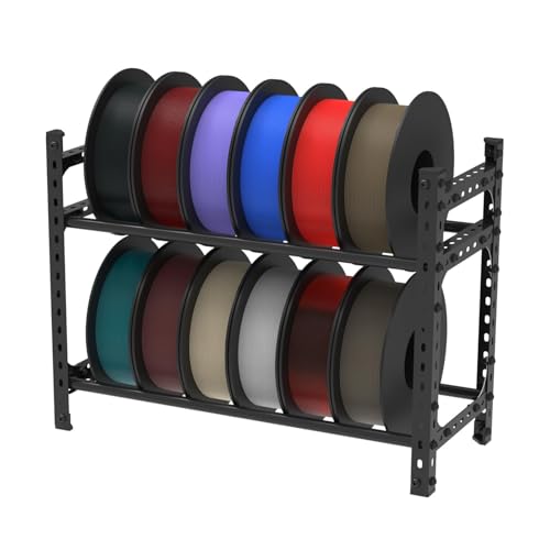 Filament-Aufbewahrungsregal für 3D-Drucker, Filament-Rollspulenhalter Zur Wandmontage, Robustes Metallregal für PLA/ABS/TPU, Filamente Organisiert für 3D-Druckstudio, von Fockety