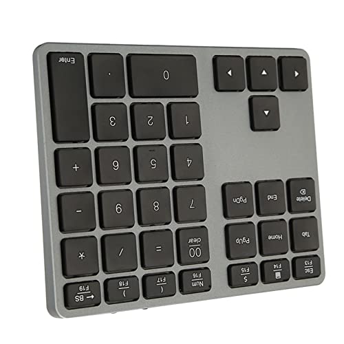 Fockety 5.0-Nummernblock für Laptop, Wiederaufladbarer 35-Tasten-Ziffernblock, Tragbarer Externer Nummernblock für Laptop, Desktop, PC, Notebook von Fockety