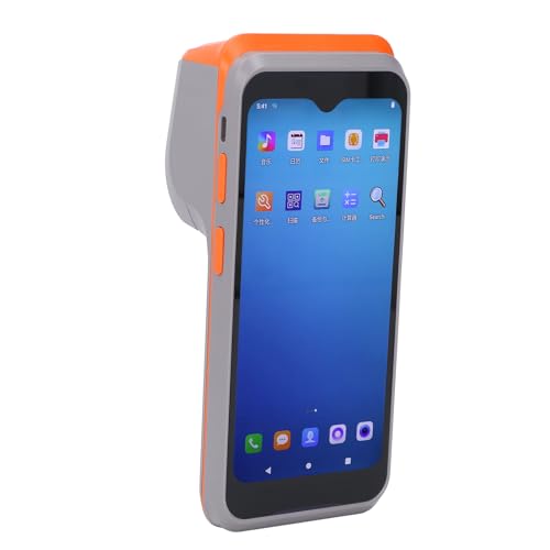 Fockety Belegdrucker, 6,2-Zoll-Touchscreen BT NFC POS-Belegdrucker Autofokus 58-mm-Thermodrucker Tragbarer Ticketetikettendruck für Restaurants, Einzelhandel, Kleine Unternehmen von Fockety