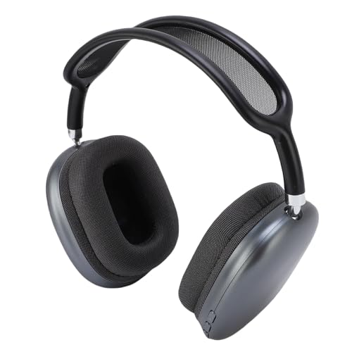 Fockety Bluetooth Kopfhörer, 12 Stunden Spielzeit, kabellose Over Ear Kopfhörer mit Geräuschunterdrückung und Mikrofon, verstellbare, atmungsaktive Ohrpolster für Reisen und Büro (Black) von Fockety