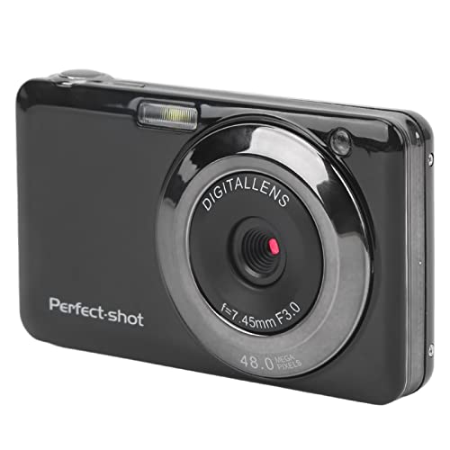Fockety Digitalkamera, 2,7 Zoll 48 MP High Definition 8-Fach Optischer Zoom, Tragbare Vlogging-Kamera, USB-wiederaufladbares LED-Fülllicht, ABS-Metall-Kompaktkamera für Kinder, von Fockety